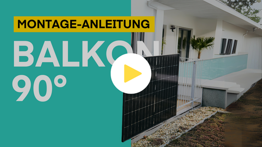 Balkonkraftwerk mit 90° Neigung montieren