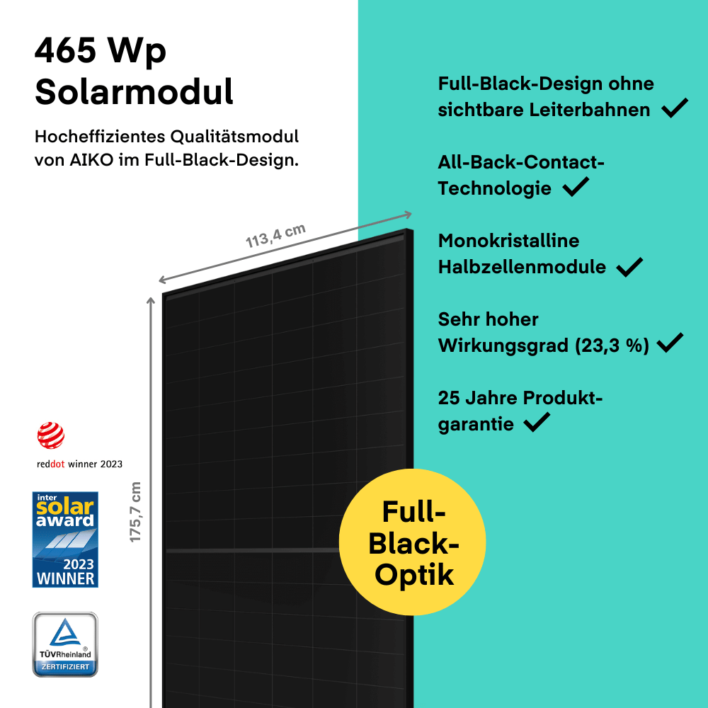 Aiko (465 Wp), Neostar 2S+, AIKO-A465-MAH54Db (Glas/Glas, FB)