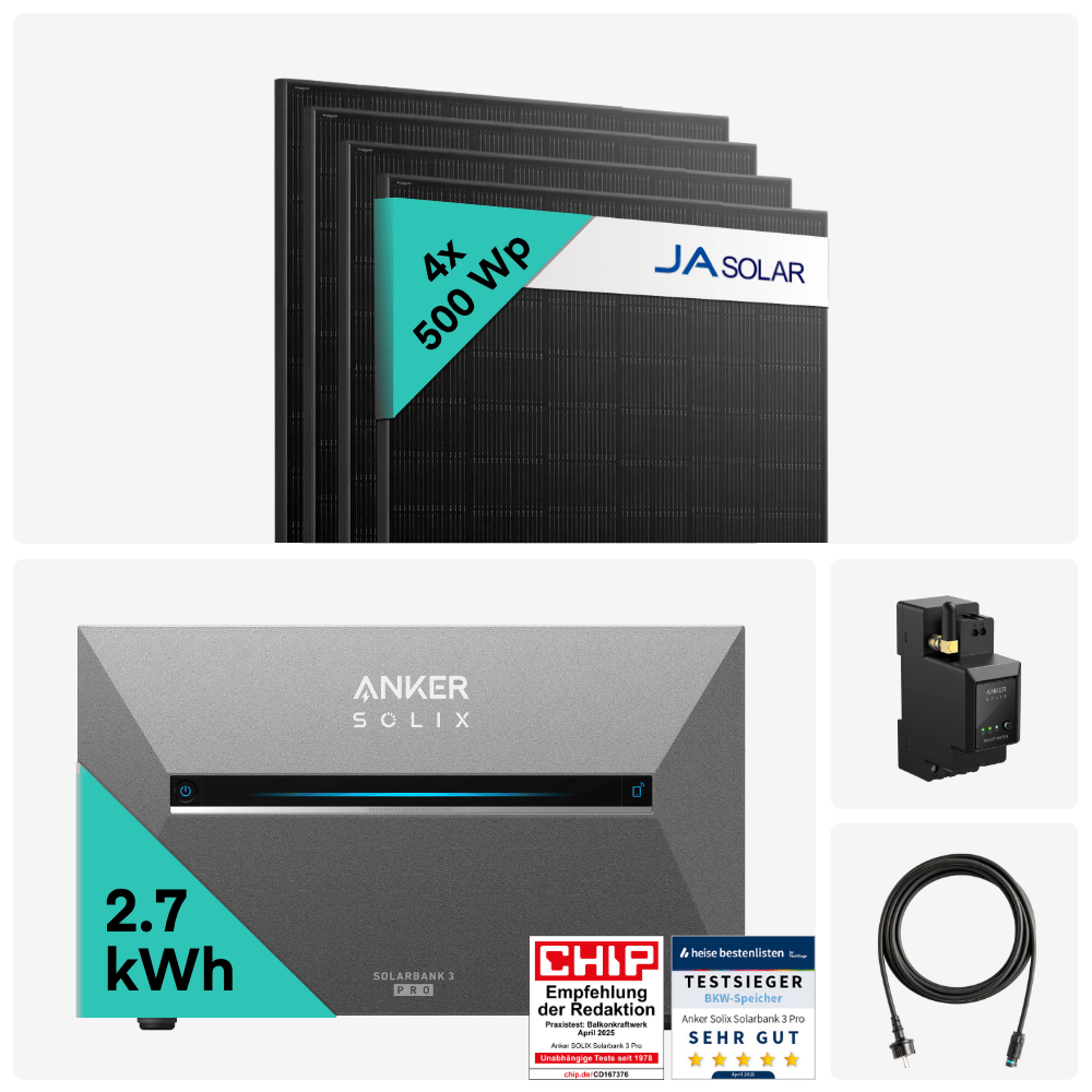 Yuma x Anker - 2000W Balkonkraftwerk mit SOLIX Solarbank 3 PRO