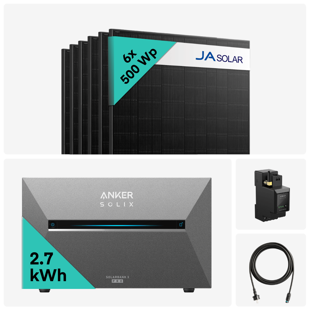 Yuma x Anker - 3000W Solaranlage mit SOLIX Solarbank 3 PRO