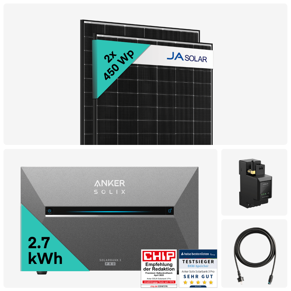 Yuma x Anker - 900W Balkonkraftwerk mit SOLIX Solarbank 3 PRO