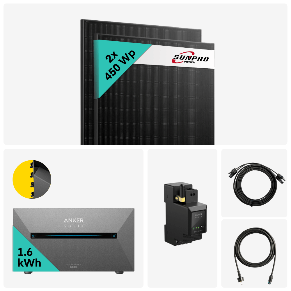 Yuma x Anker - 900W Balkonkraftwerk mit SOLIX Solarbank 2 PRO