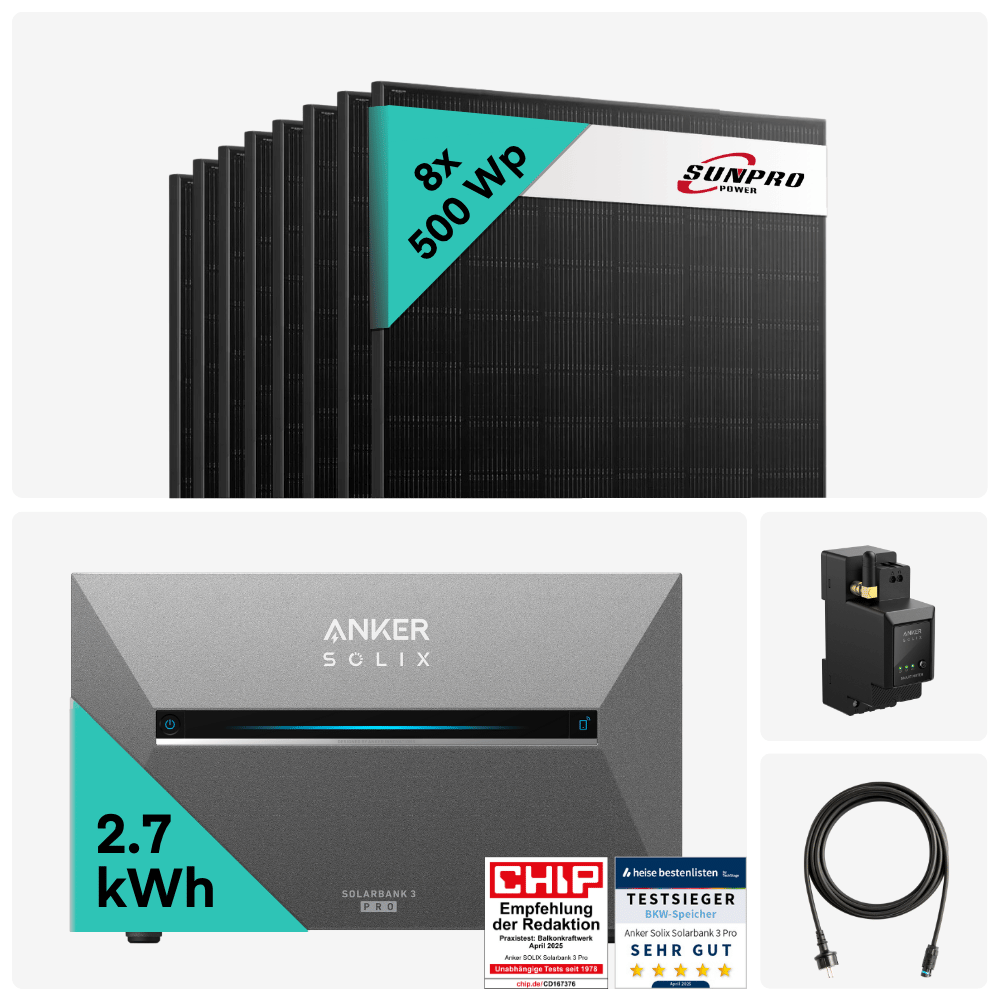 Yuma x Anker - 4000W Solaranlage mit SOLIX Solarbank 3 PRO