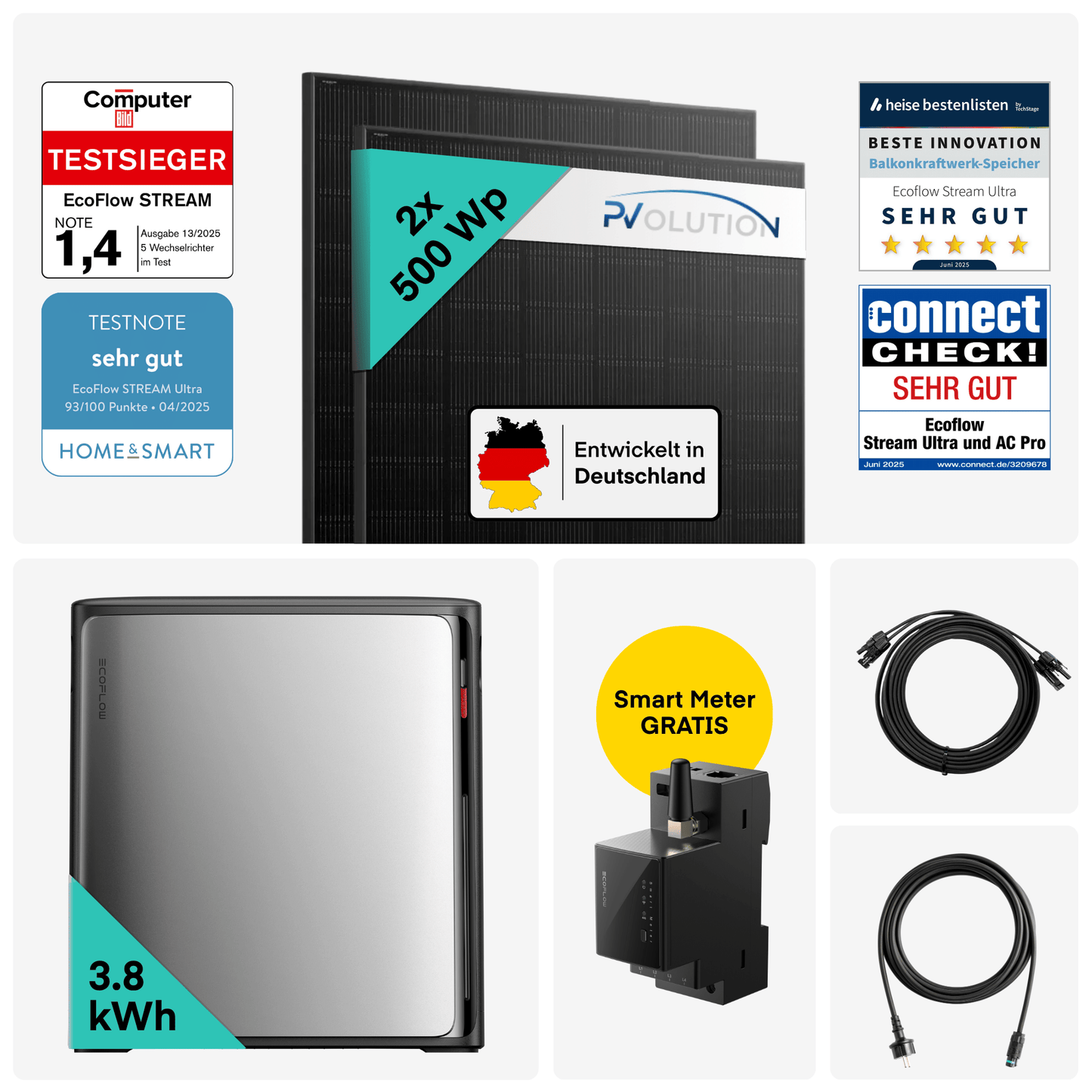 Yuma x EcoFlow - 1000W Balkonkraftwerk mit STREAM Ultra X