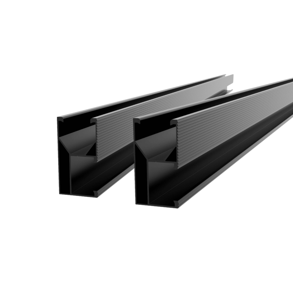 Montageschienenset 2er Set (1,21m) (Full Black)