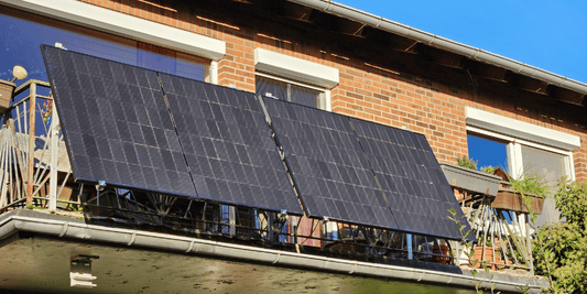 Solarmodule am Balkon