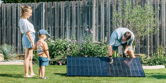 Reinigung eines Solarpanels