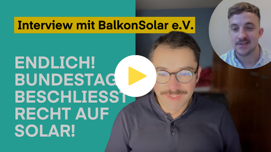 Recht auf Solar | Interview mit Sebastian Müller vom Balkon Solar e.V.