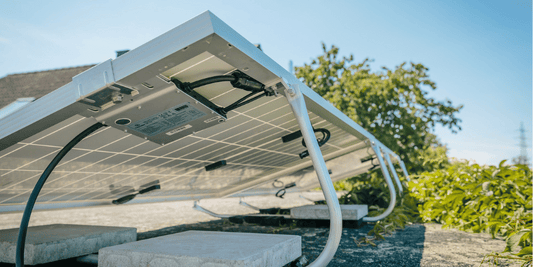 Unterseite eines Solarpanels