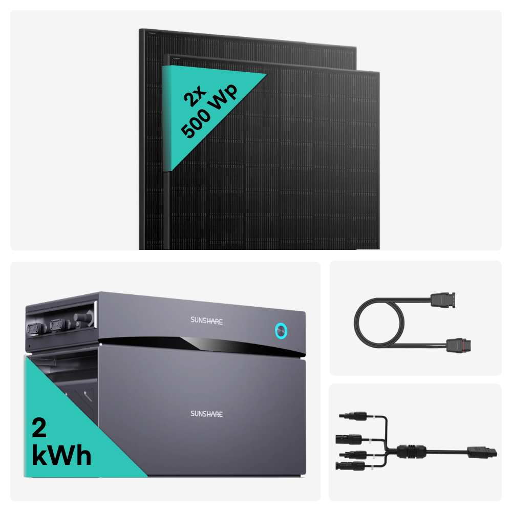 Yuma x Sunshare - 1000 W Balkonkraftwerk mit Sunshare Glory