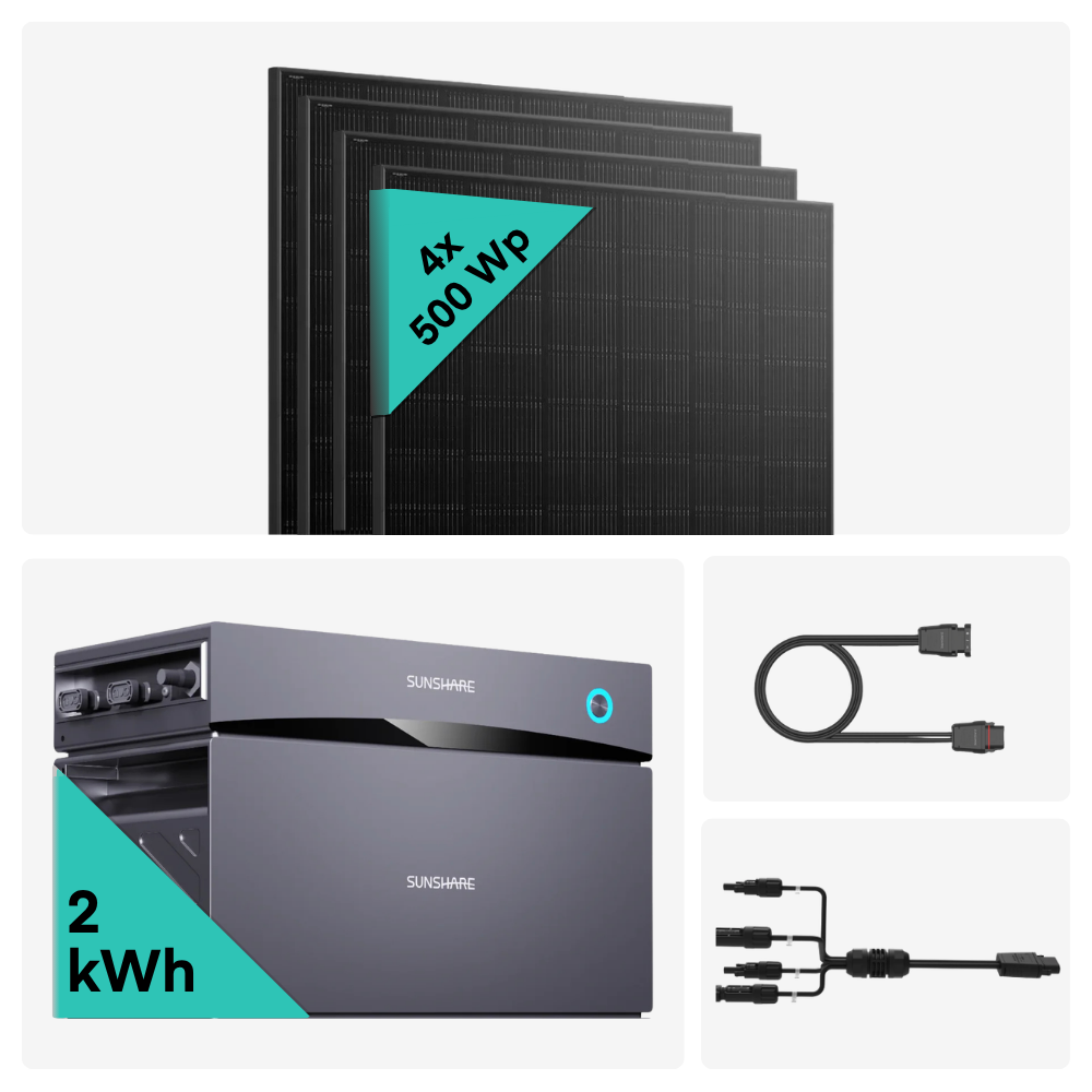 Yuma x Sunshare - 2000 W Balkonkraftwerk mit Sunshare Glory