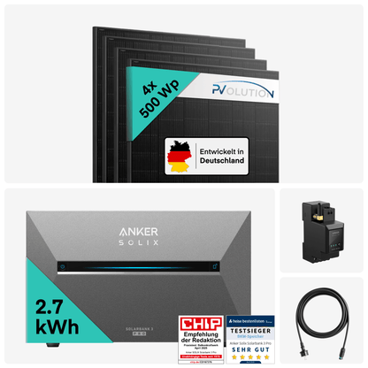 Yuma x Anker -  2000W Balkonkraftwerk mit SOLIX Solarbank 3 PRO