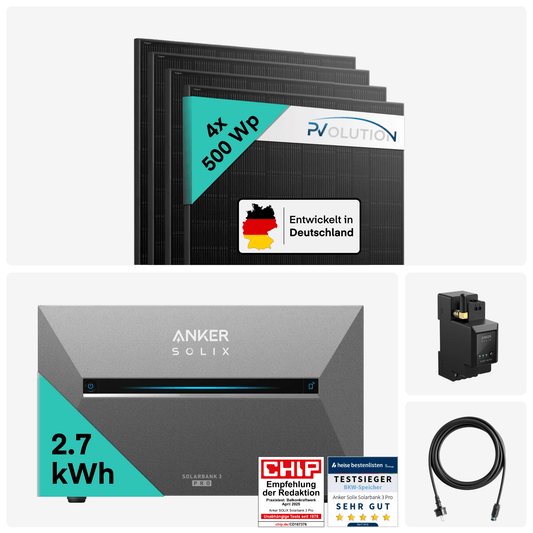 Yuma x Anker -  2000W Balkonkraftwerk mit SOLIX Solarbank 3 PRO