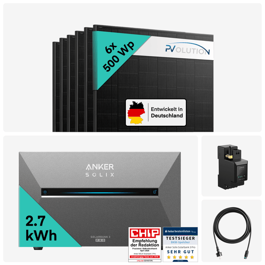 Yuma x Anker - 3000W Solaranlage mit SOLIX Solarbank 3 PRO