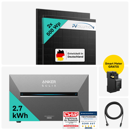 Yuma x Anker -  1000W Balkonkraftwerk mit SOLIX Solarbank 3 PRO