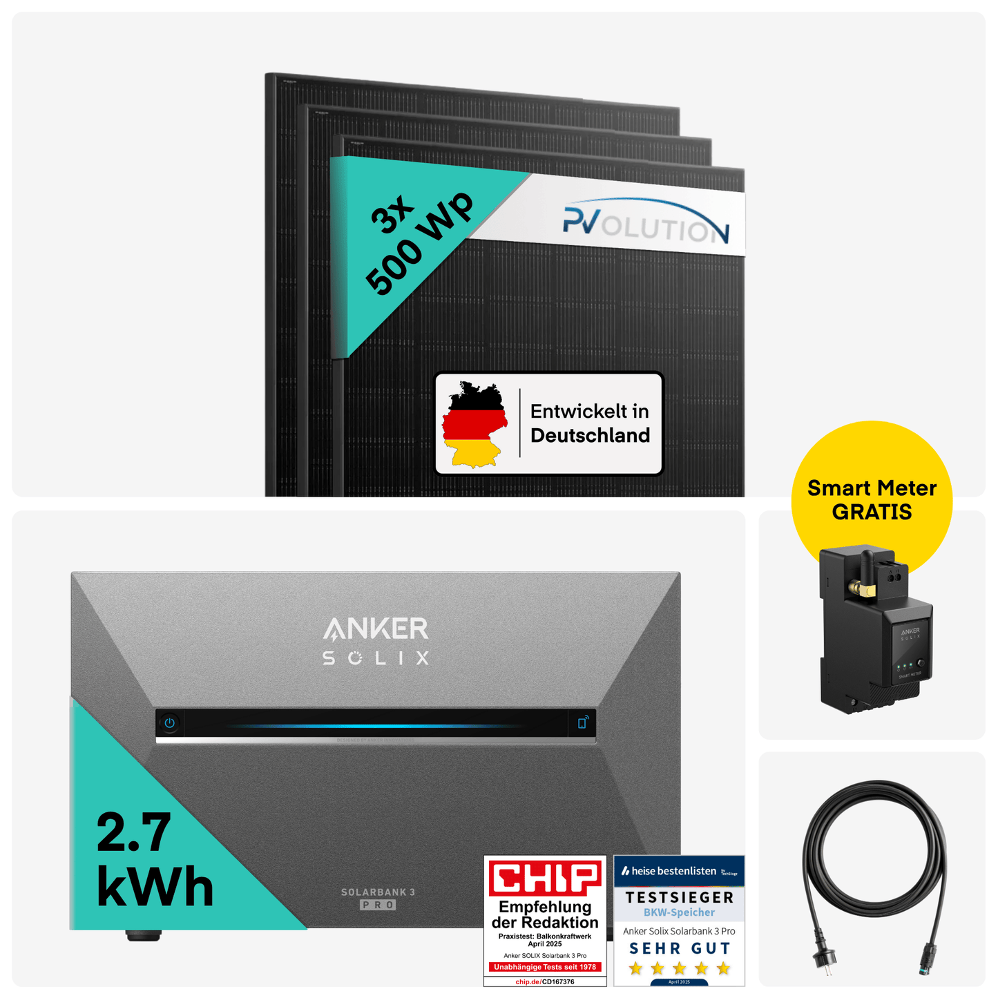 Yuma x Anker - 1500 W Balkonkraftwerk mit SOLIX Solarbank 3 PRO