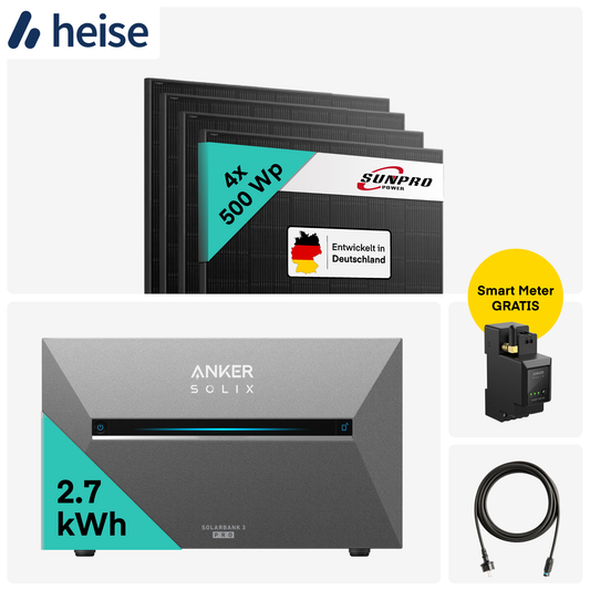 Heise Deal: Yuma x Anker - 2000W Balkonkraftwerk mit SOLIX Solarbank 3 PRO von Yuma x Anker