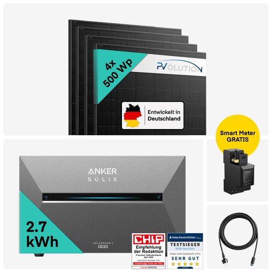 Yuma x Anker -  2000W Balkonkraftwerk mit SOLIX Solarbank 3 PRO