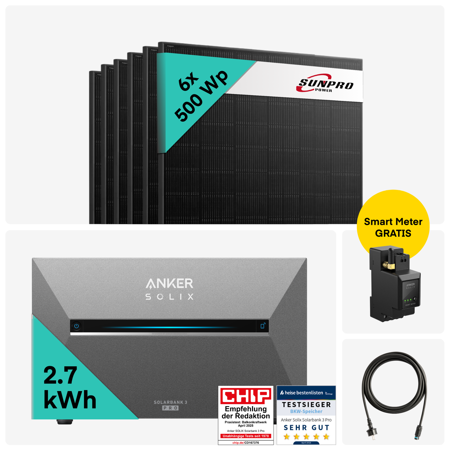 Yuma x Anker - 3000W Solaranlage mit SOLIX Solarbank 3 PRO von Yuma x Anker
