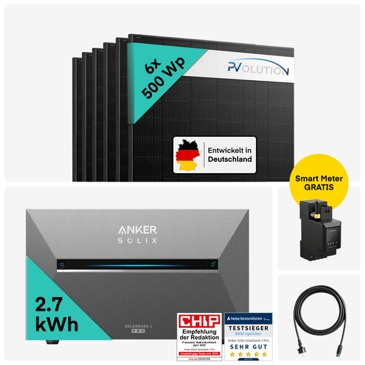 Yuma x Anker - 3000W Solaranlage mit SOLIX Solarbank 3 PRO
