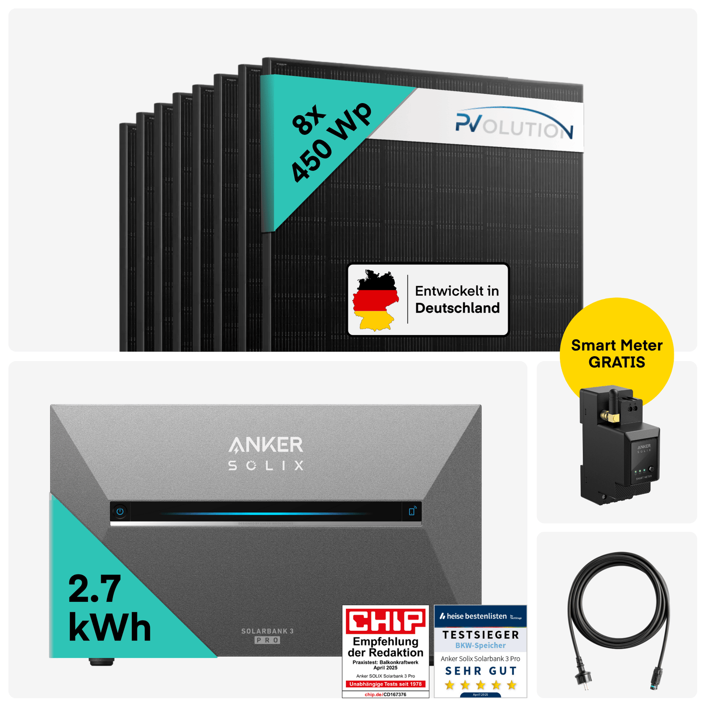 Yuma x Anker - 3600W Solaranlage mit SOLIX Solarbank 3 PRO