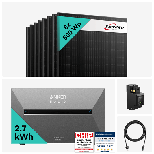 Yuma x Anker - 4000W Solaranlage mit SOLIX Solarbank 3 PRO