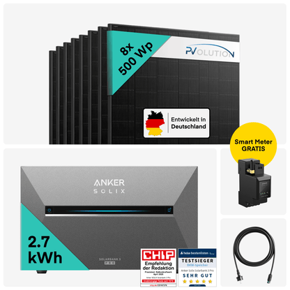 Yuma x Anker - 4000W Solaranlage mit SOLIX Solarbank 3 PRO