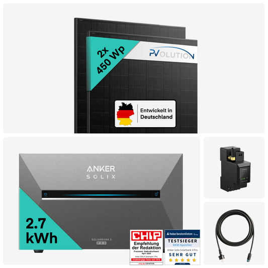Yuma x Anker -  900W Balkonkraftwerk mit SOLIX Solarbank 3 PRO