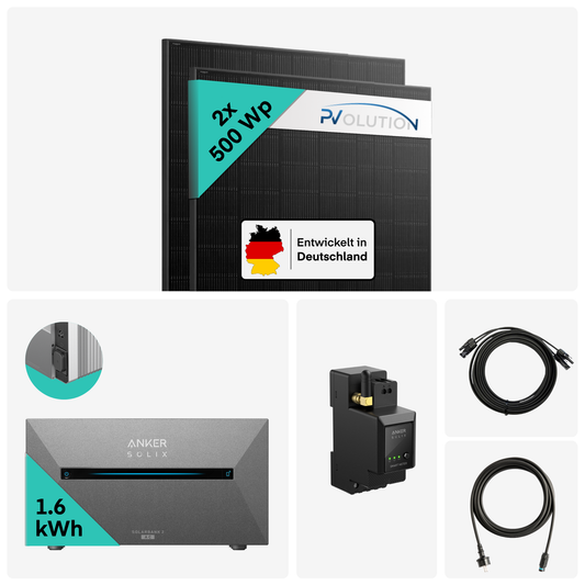 Yuma x Anker - 1000W Balkonkraftwerk mit SOLIX Solarbank 2  AC