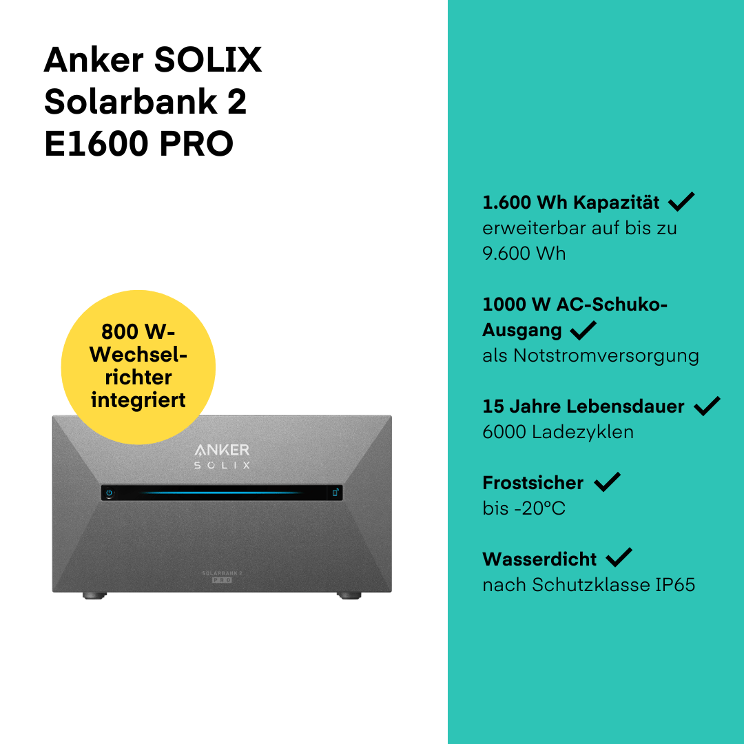 Solix Solarbank 2  PRO Balkonkraftwerk 880 W