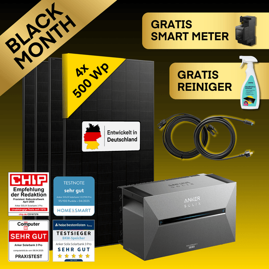 Black Month Deal: Yuma x Anker -  2000W Balkonkraftwerk mit SOLIX Solarbank 3 PRO