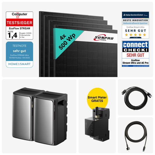 Yuma x EcoFlow - 2000W Balkonkraftwerk mit STREAM Ultra inkl. AC Pro von Yuma x EcoFlow