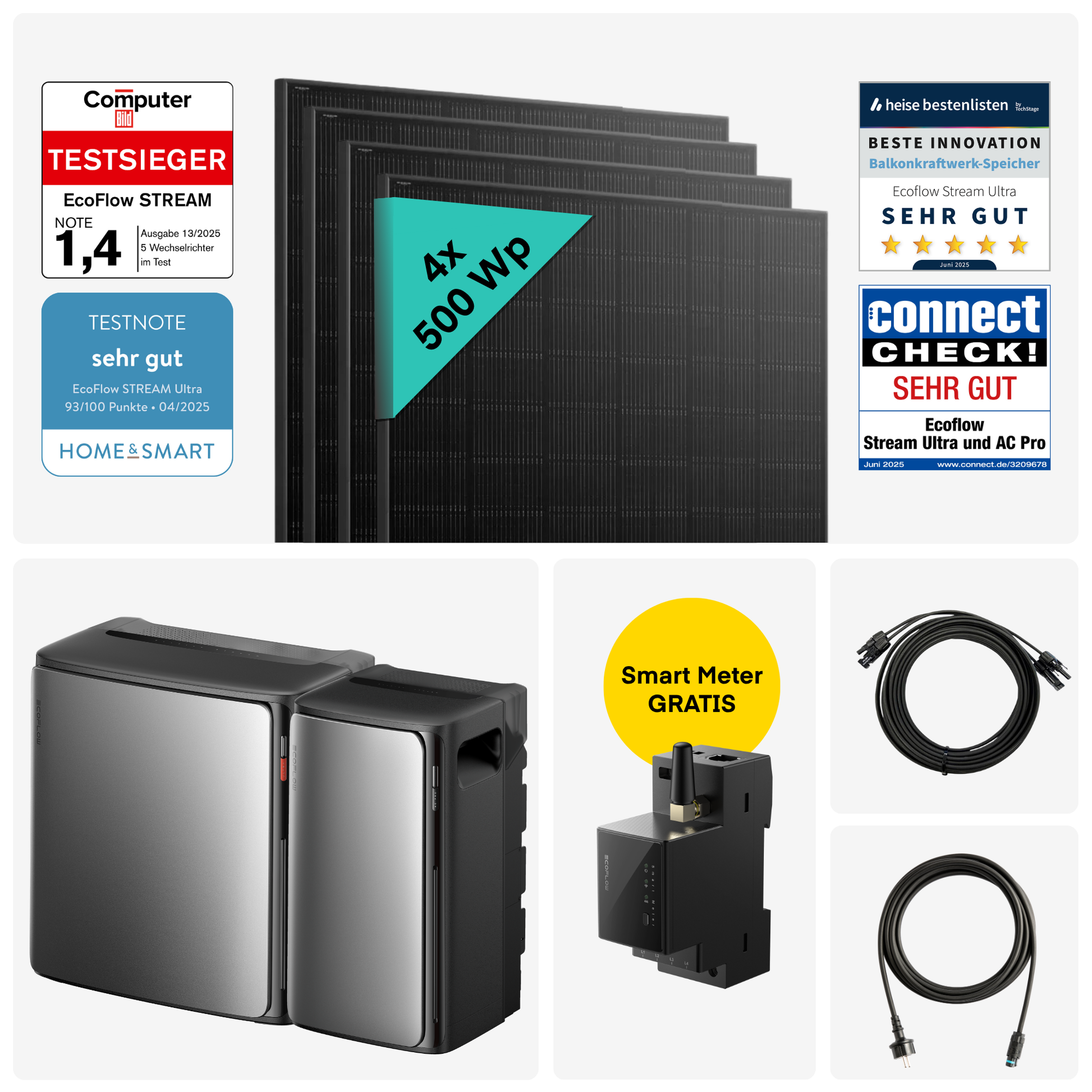 Yuma x EcoFlow - 2000W Balkonkraftwerk mit STREAM Ultra X inkl. AC Pro von Yuma x EcoFlow