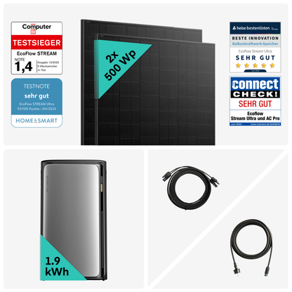 Yuma x EcoFlow - 1000W Balkonkraftwerk mit STREAM Ultra von Yuma x EcoFlow