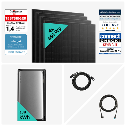 Yuma x EcoFlow - 1840W Balkonkraftwerk mit STREAM Ultra von Yuma x EcoFlow