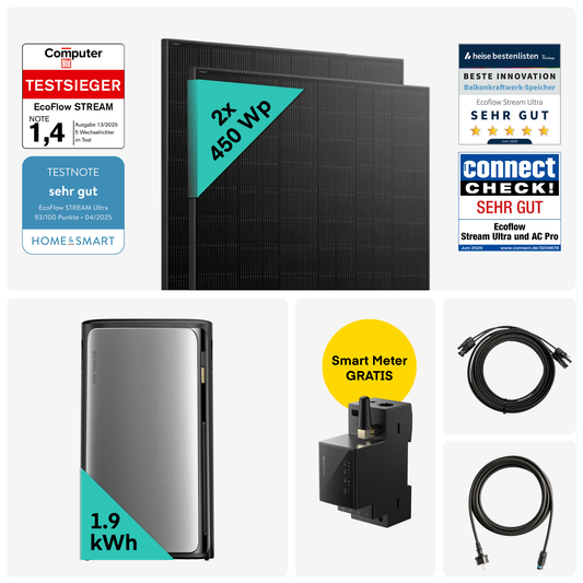 Yuma x EcoFlow - 900W Balkonkraftwerk mit STREAM Ultra