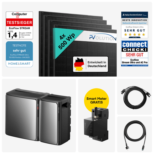 Yuma x EcoFlow - 2000W Balkonkraftwerk mit STREAM Ultra X inkl. AC Pro