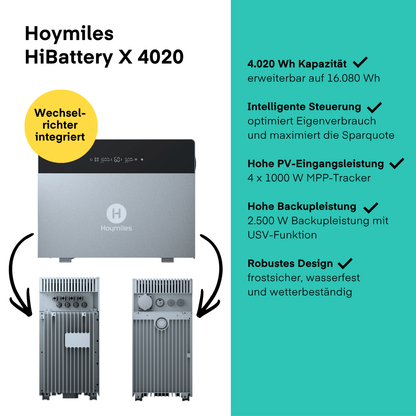 Yuma x Hoymiles - 900W Balkonkraftwerk mit HiBattery 4020 X von Yuma x Hoymiles
