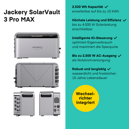 Yuma x Jackery - 4000 W Solaranlage mit SolarVault 3 Pro MAX von Yuma x Jackery