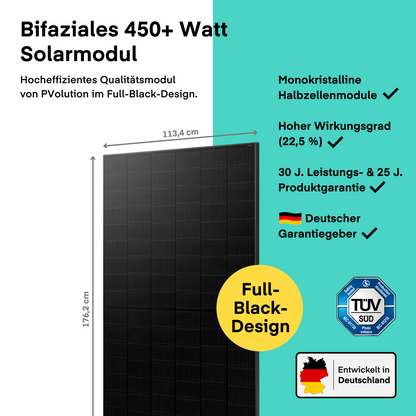 PVolution (450 Wp), PVN450-R12TCBB (Bifazial, Glas/Glas, FB)