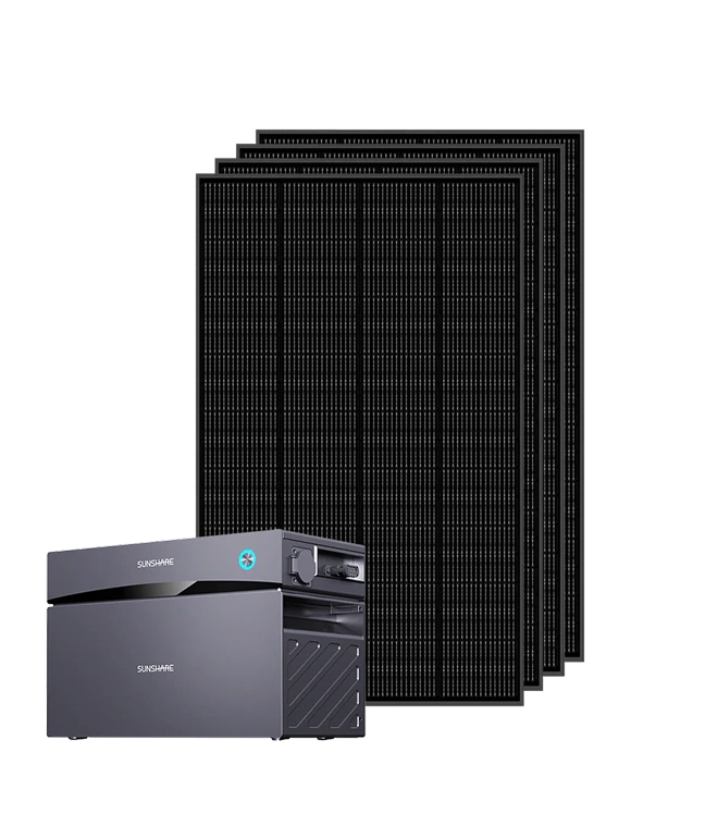 Sunshare-Speicher mit 4 Solarmodulen