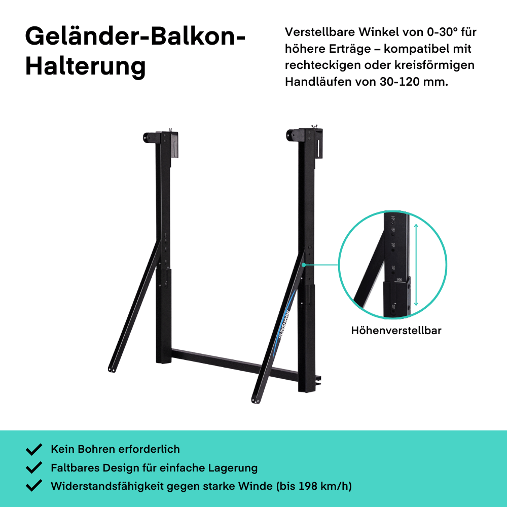 Sunshare Balkonkraftwerk 400W Gitterbalkon