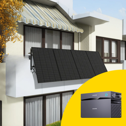 Sunshare Balkonkraftwerk mit Sunshare Glory 800W Betonbalkon von yuma.de