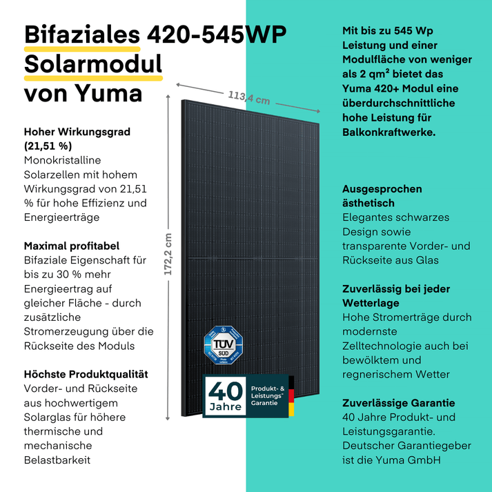 Solarmodul - Yuma (420+) Bifazial