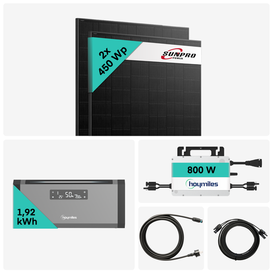 Yuma x Hoymiles - 1000W Balkonkraftwerk mit HiBattery 1920 AC von Yuma x Hoymiles