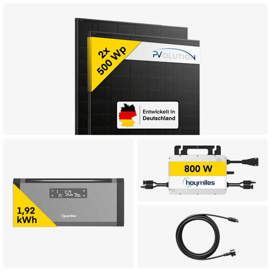 Yuma x Hoymiles - 1000W Balkonkraftwerk mit HiBattery 1920 AC von Yuma x Hoymiles