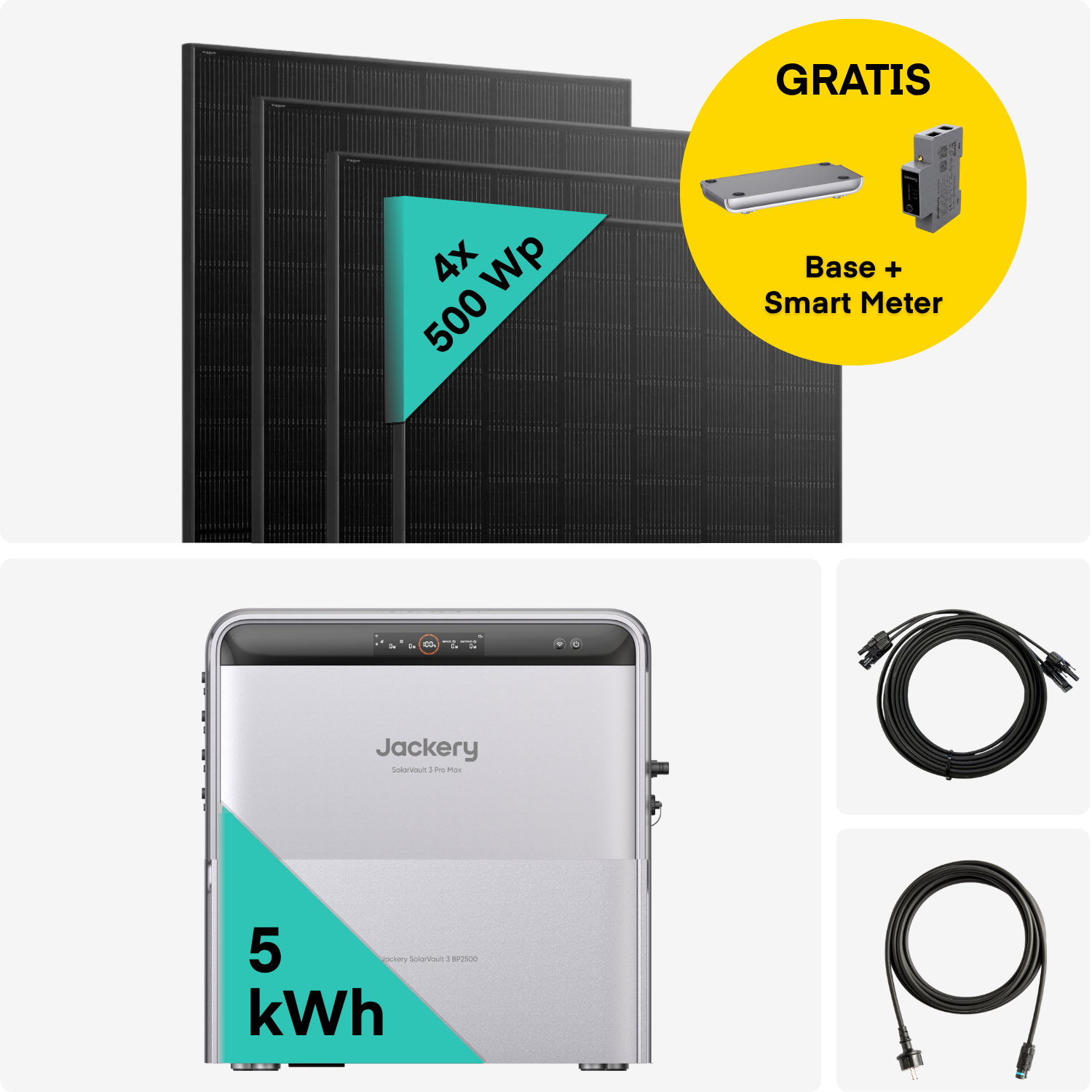 Yuma x Jackery - 2000 W Balkonkraftwerk mit SolarVault 3 Pro MAX inkl. BP2500