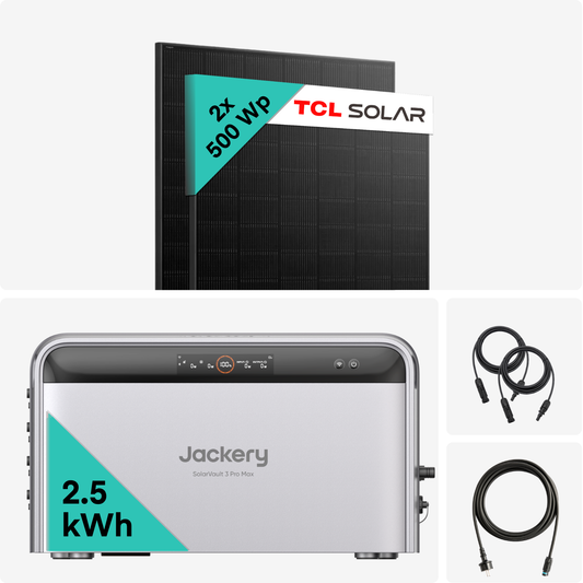 Yuma x Jackery - 1000 W Balkonkraftwerk mit SolarVault 3 Pro MAX