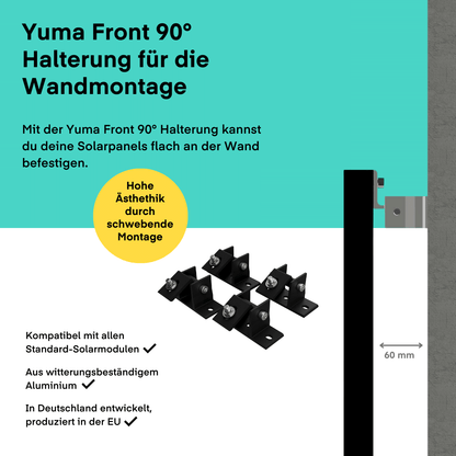 Halterung Yuma Front 90° Schwarz