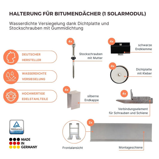 Montagesystem Yuma Roof Bitumendach (1 Modul)